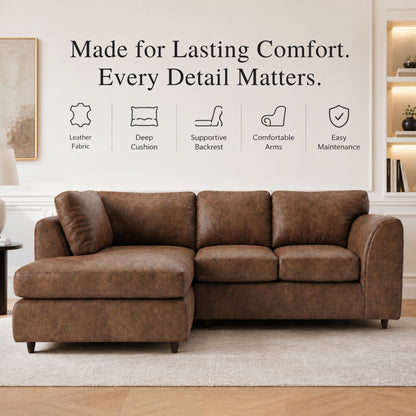 Chocolate Brown | 4 Seater | Left Hand Facing