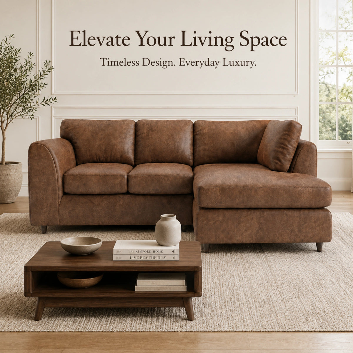 Chocolate Brown | 4 Seater | Right Hand Facing