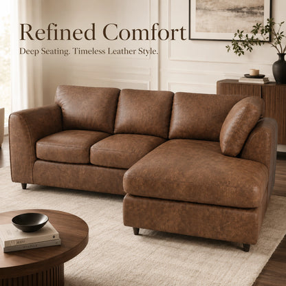 Chocolate Brown | 4 Seater | Right Hand Facing