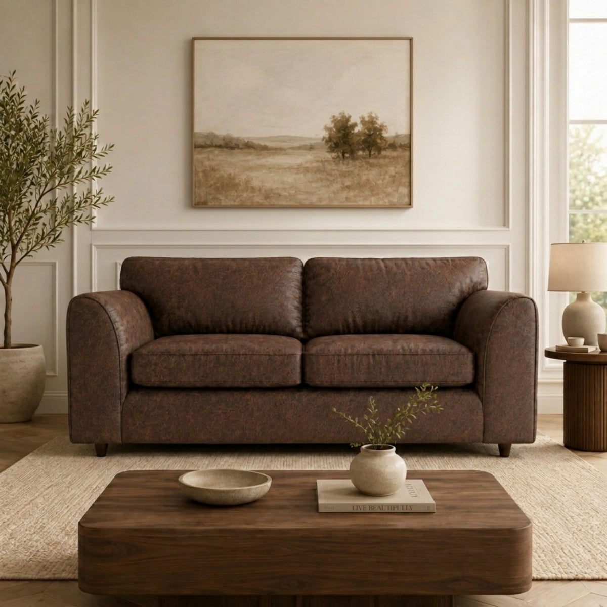 Chocolate Brown-3Seater