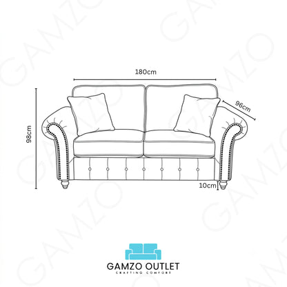 Oakland Full Back 2 Seater Leather Sofa