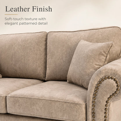 Oakland Full Back 2 Seater Leather Sofa