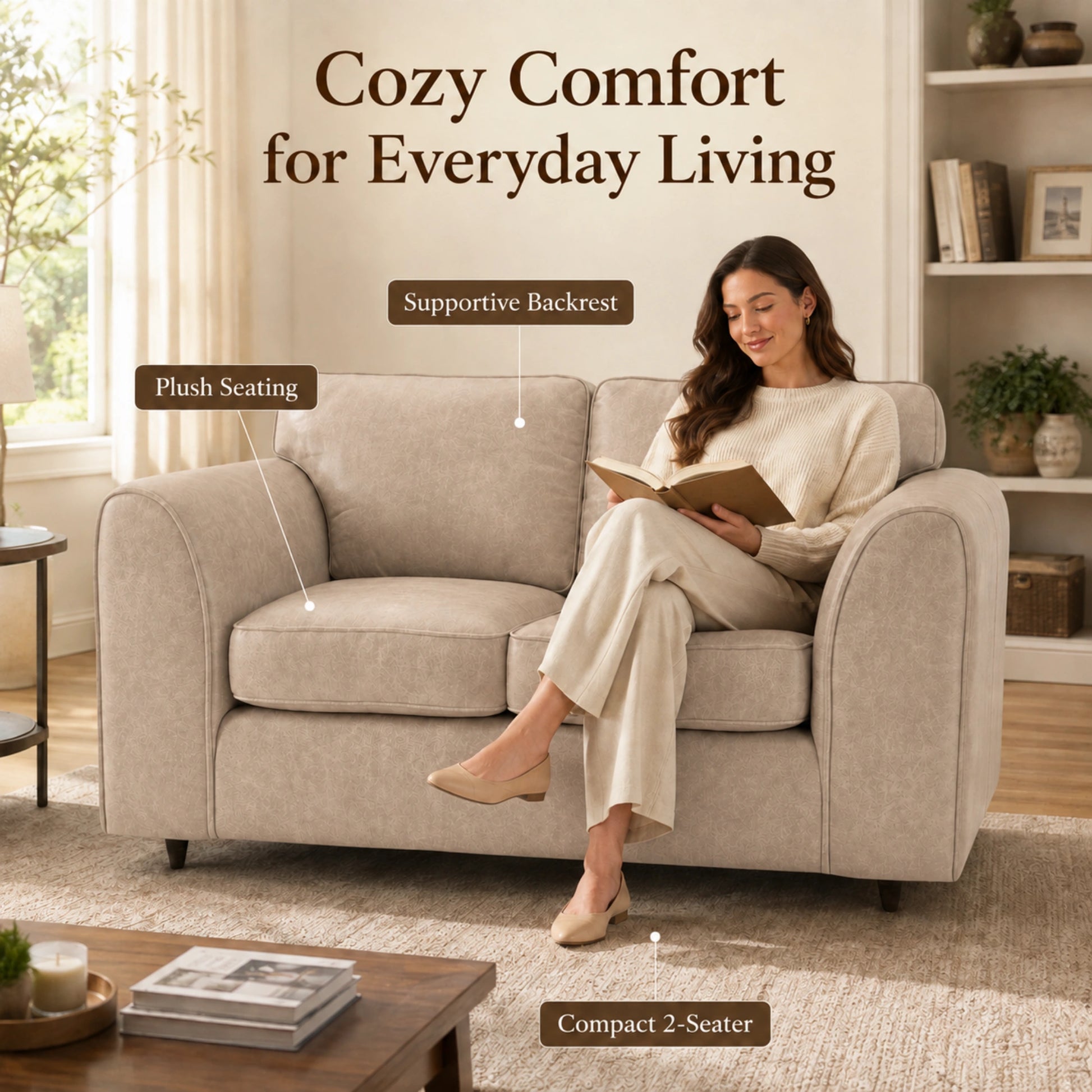 Cream 2 Seater