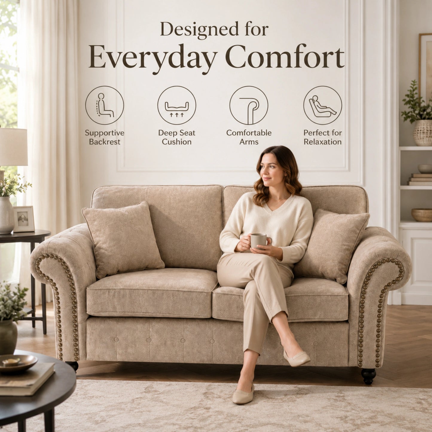 Cream 2 Seater