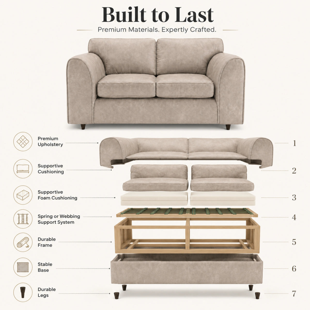Cream 2 Seater
