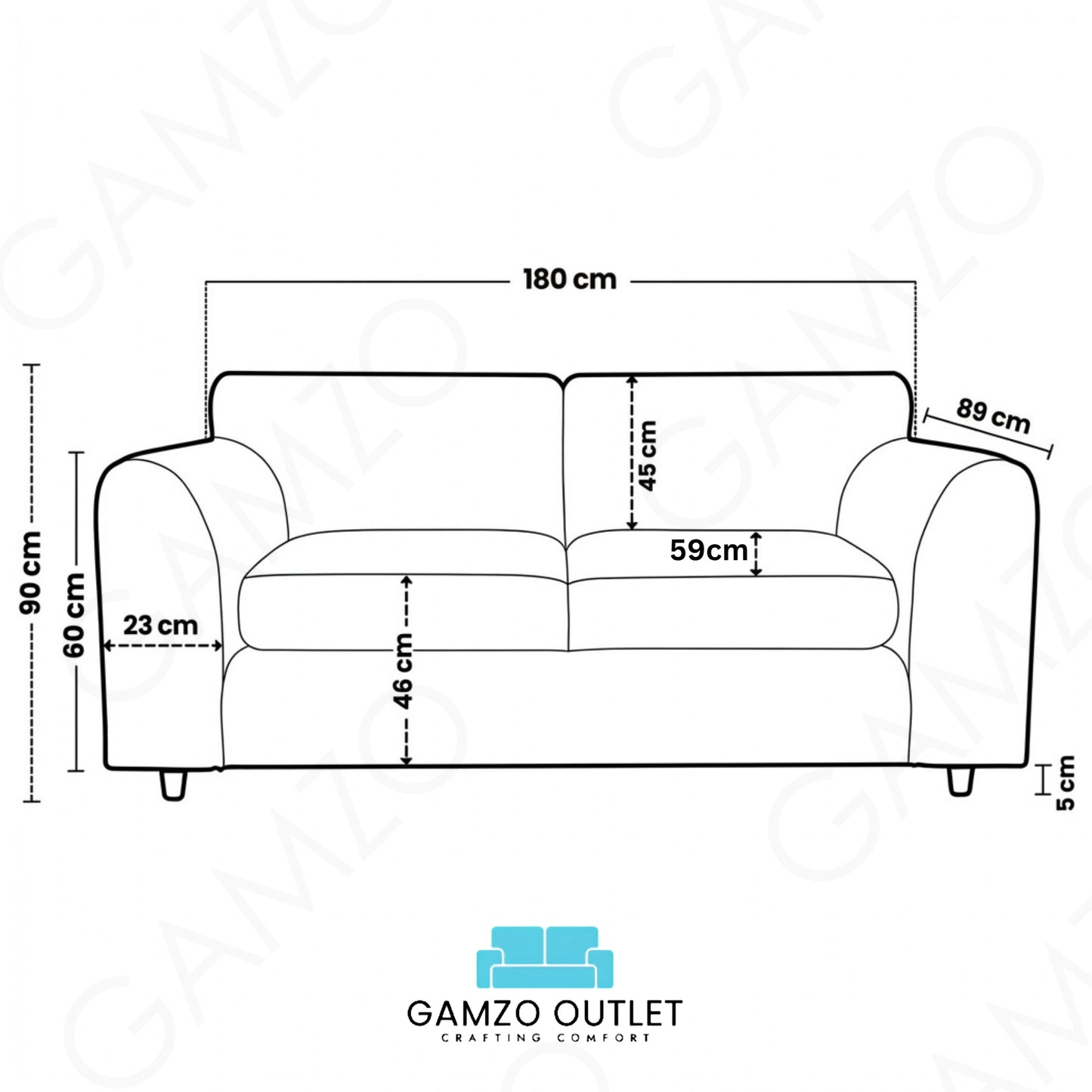 Cream Dillon full back leather sofa by Gamzo Outlet, three-seater with plush cushions and sleek design for modern living rooms.