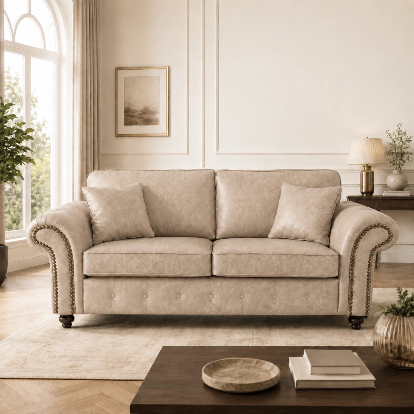 Oakland Leather Sofa Set