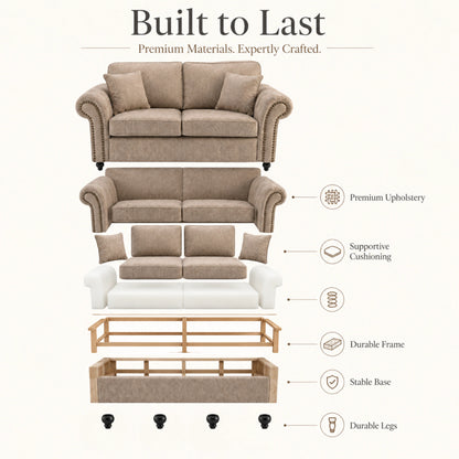 Cream 3+2 Seater