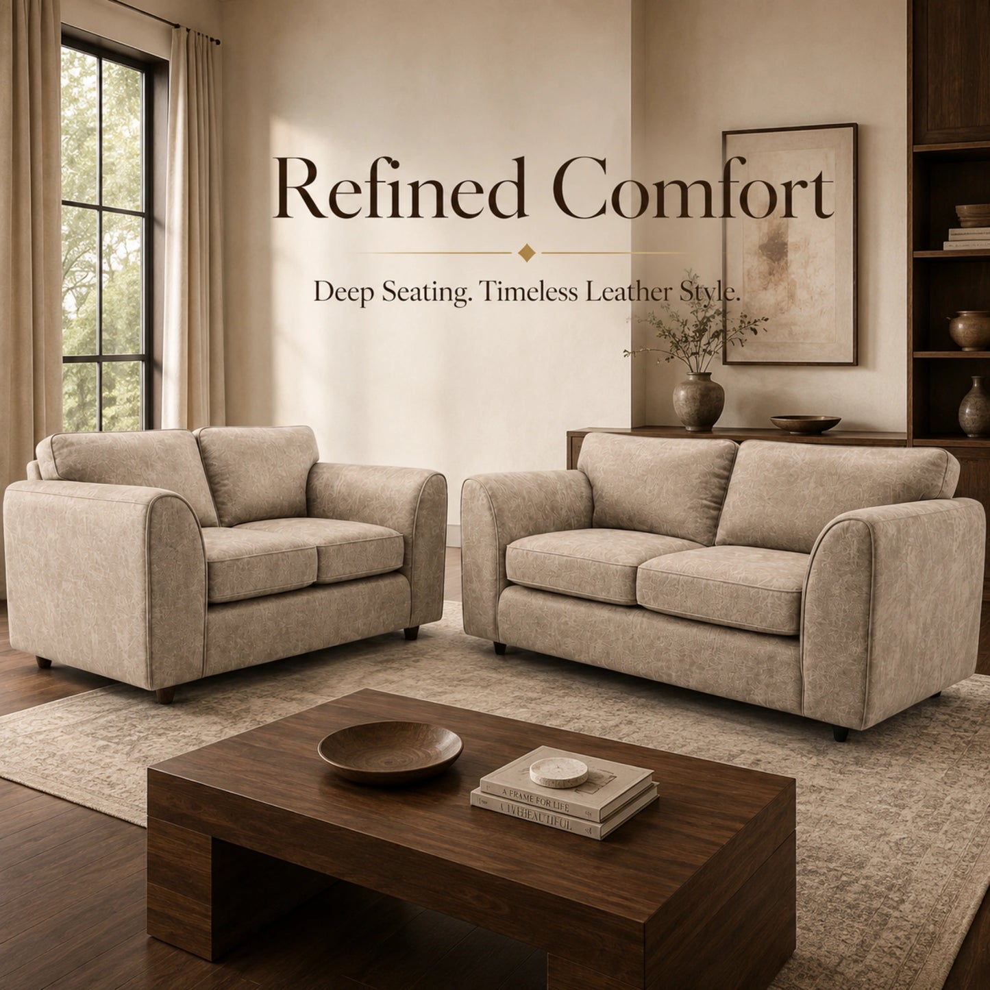 Cream 3+2 Seater