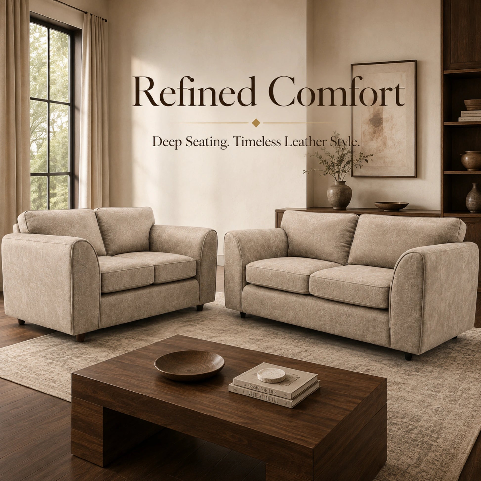 Cream 3+2 Seater