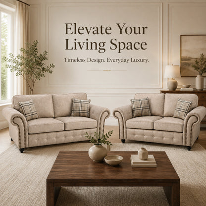 Cream 3+2 Seater