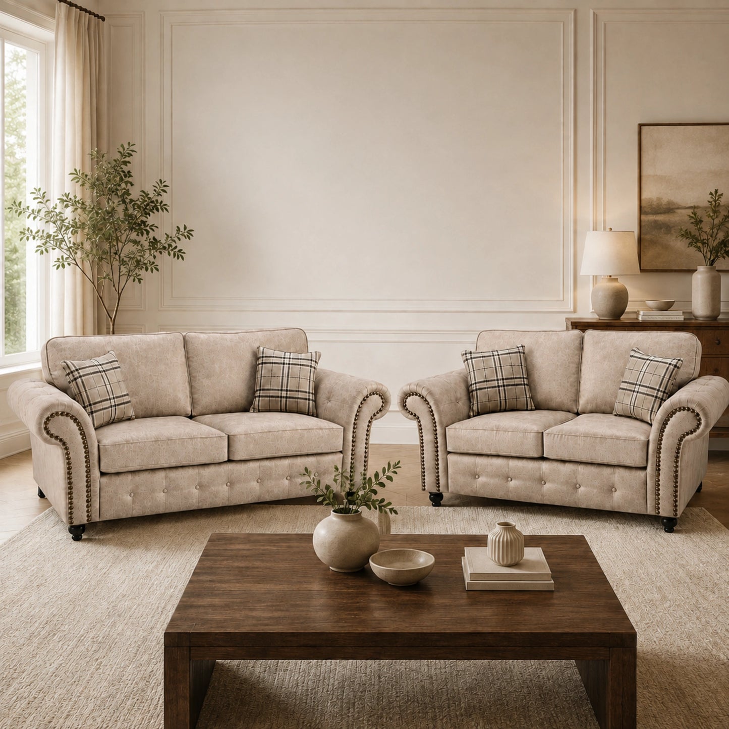 Oakland Leather Sofa Set