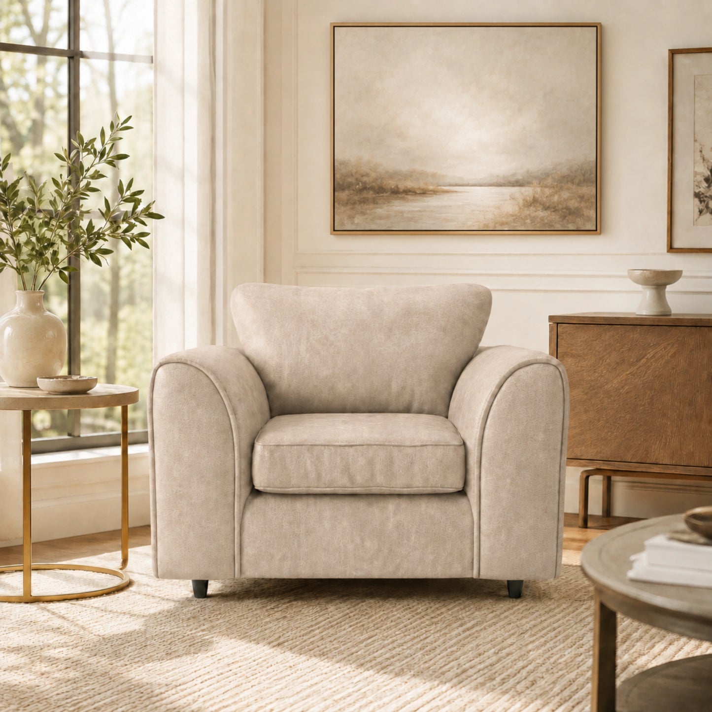 Cream Armchair