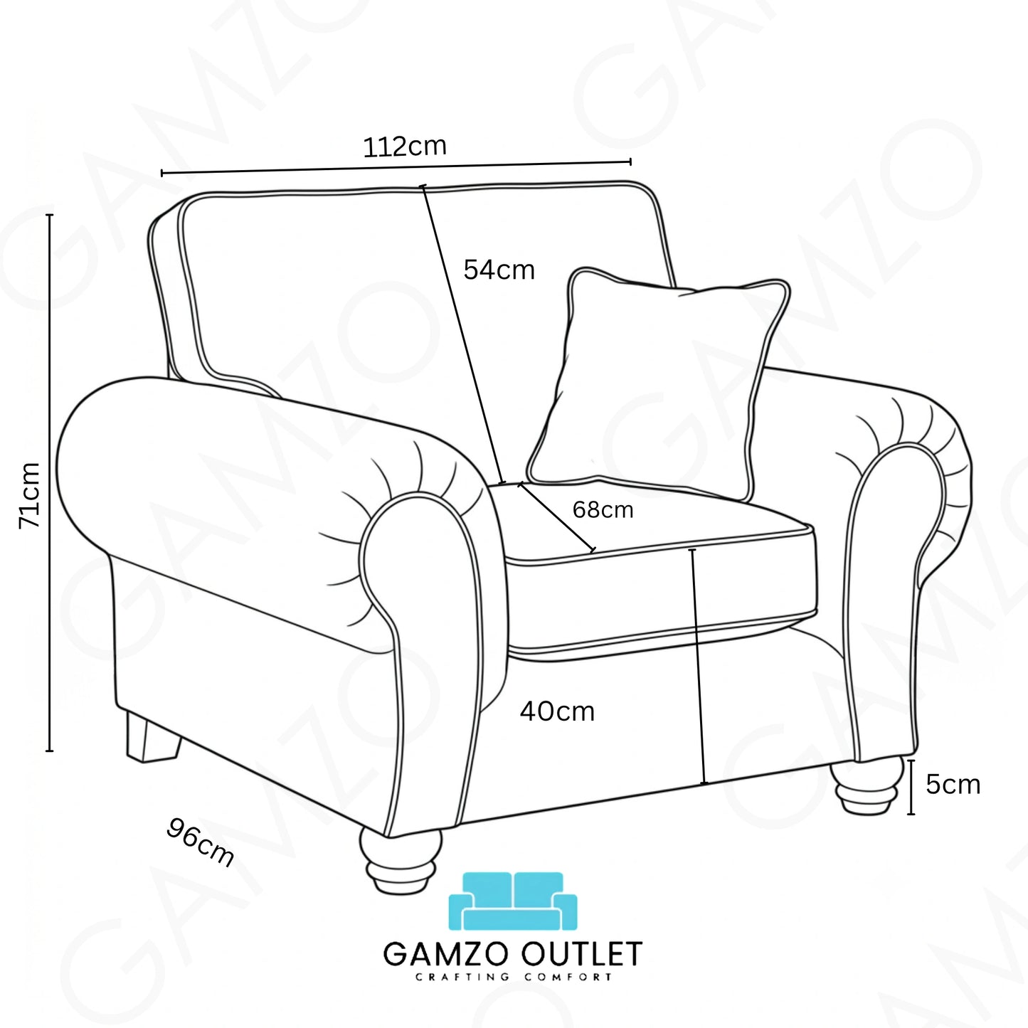 Cream Armchair