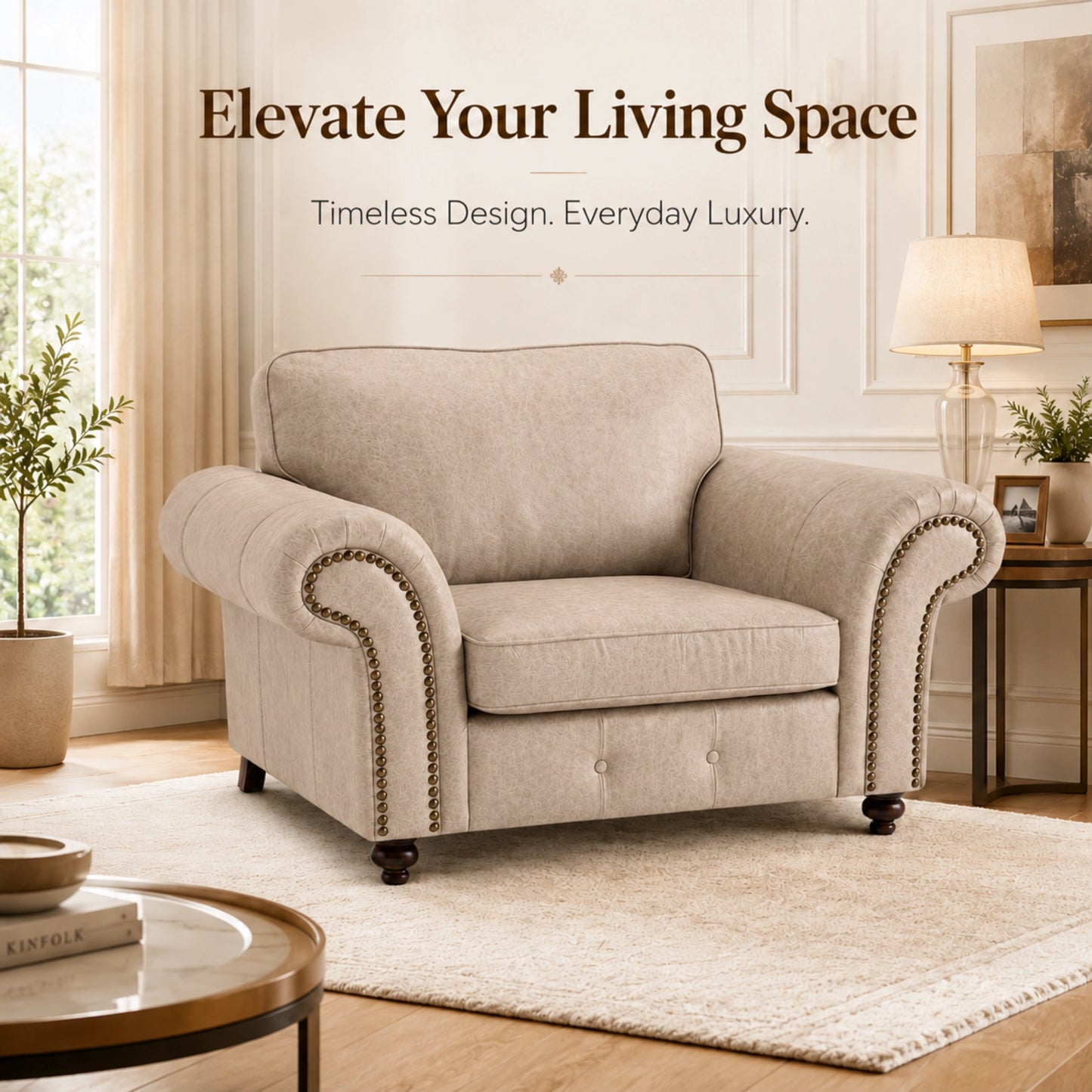 Cream Armchair