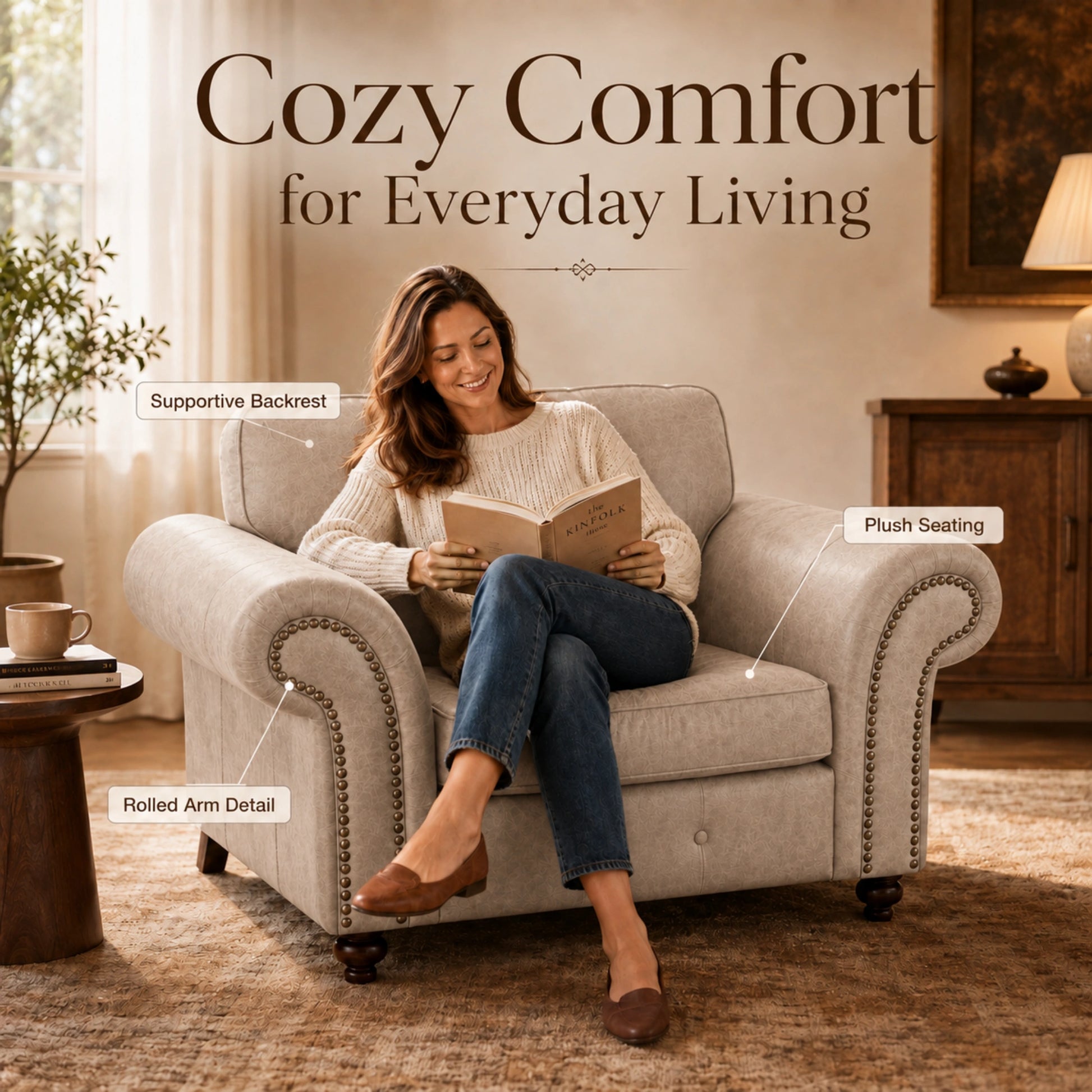 Cream Armchair