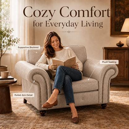 Cream Armchair