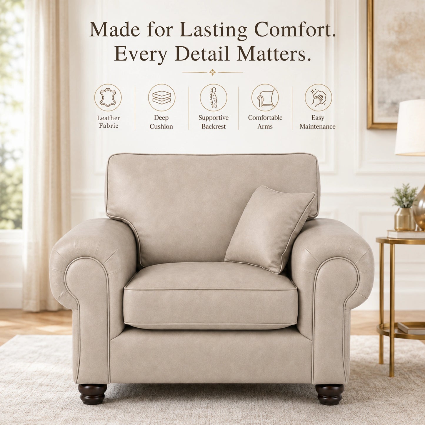 Cream Armchair
