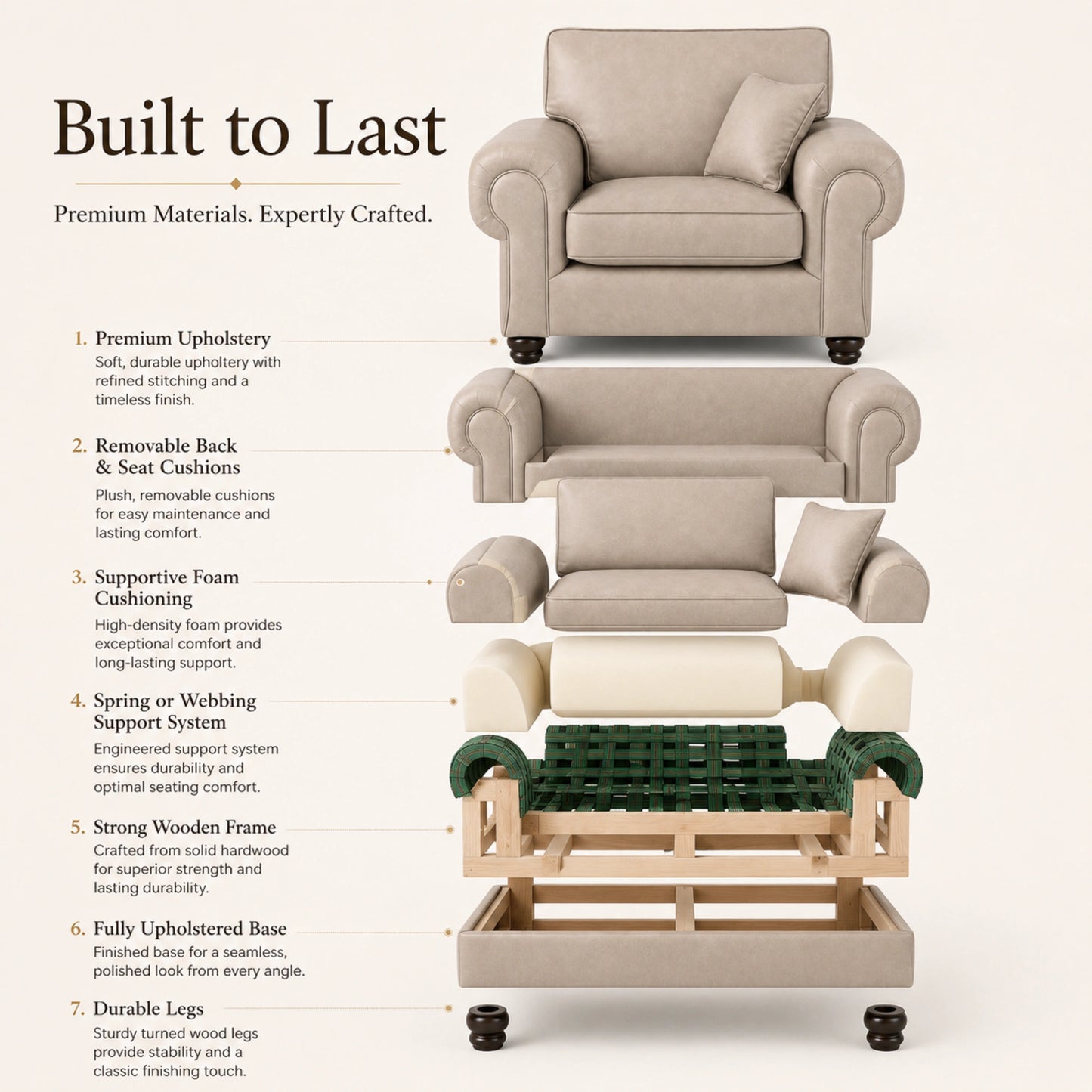 Cream Armchair