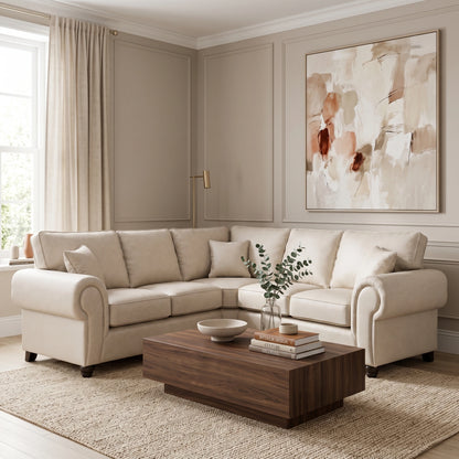 Wilcot Full Back Leather Corner Sofa