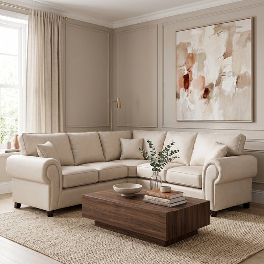 Wilcot Full Back Leather Corner Sofa