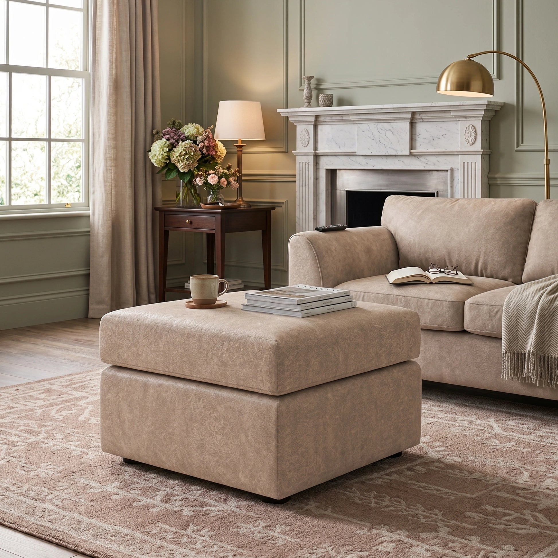 Cream Footstool