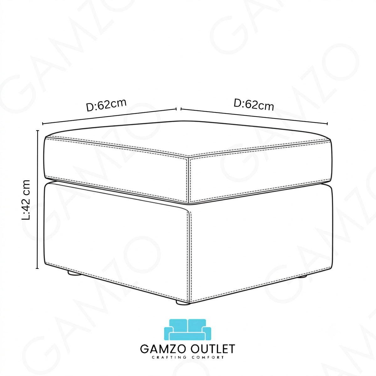 Cream Footstool