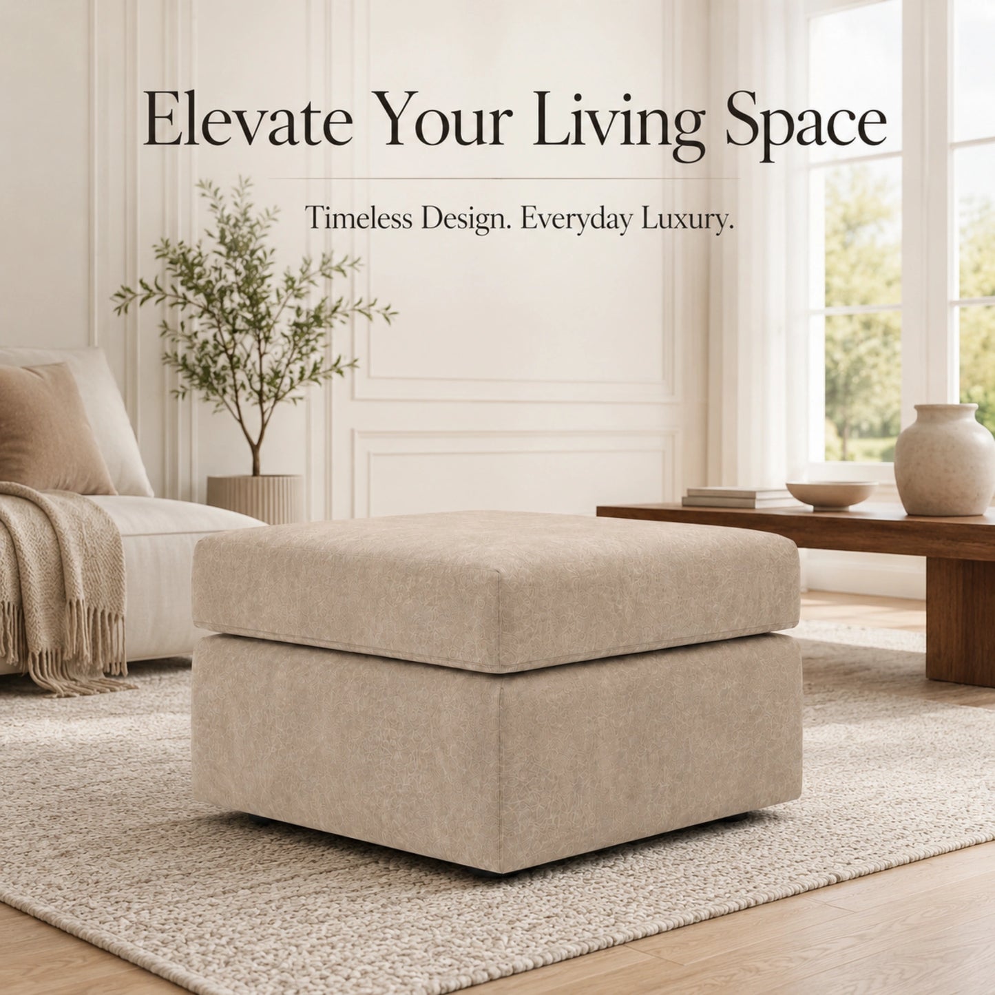  Cream Footstool