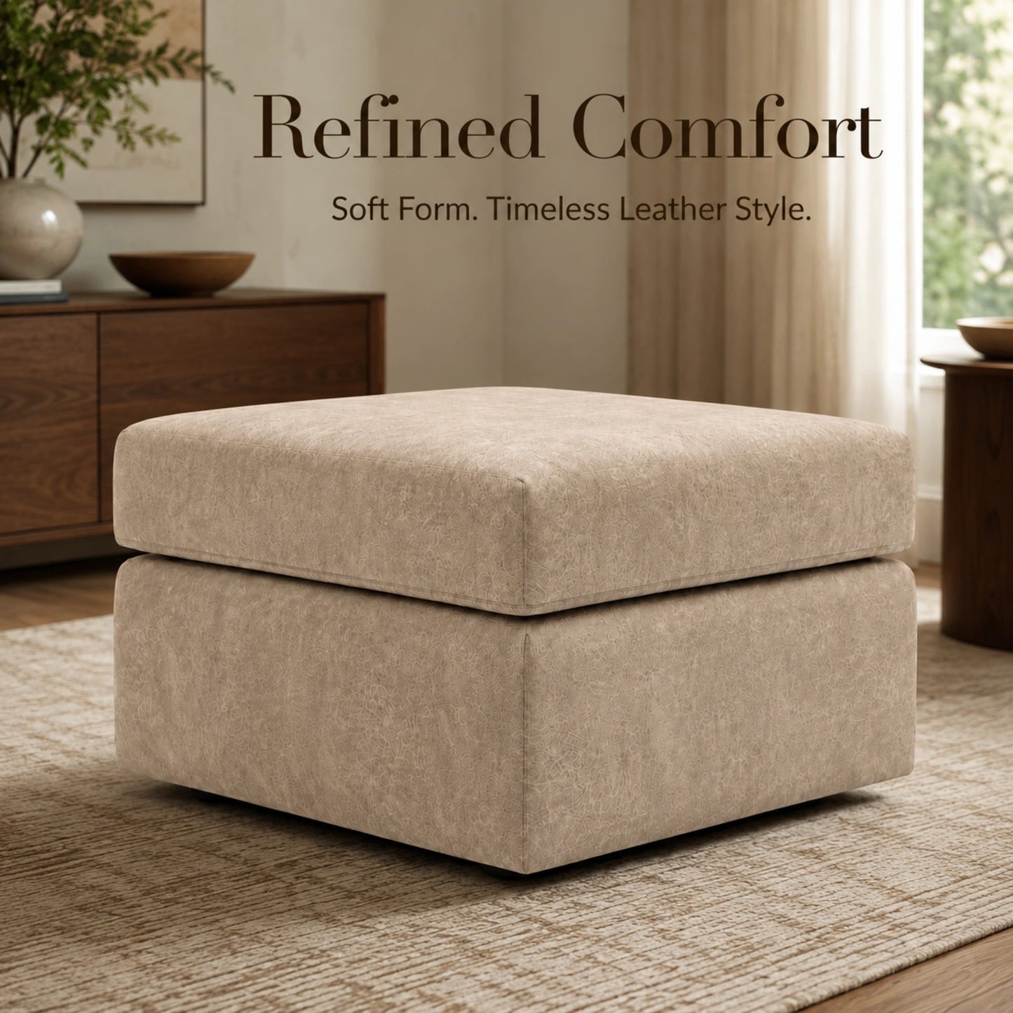 Cream Footstool