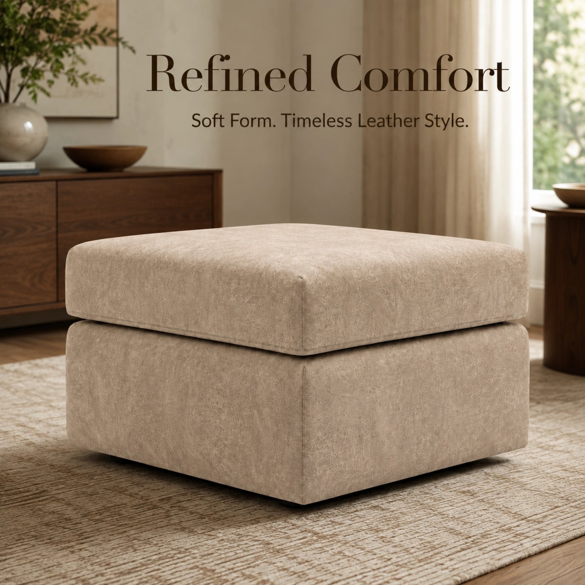 Cream Footstool