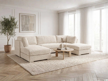 Cream U-shape cushion from Gamzo Outlet, featuring a plush, ergonomic design ideal for comfort and support.