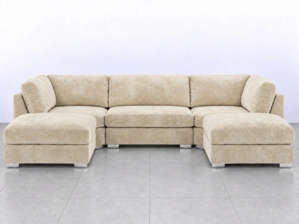 Cream U-shape cushion from Gamzo Outlet, featuring soft fabric and ergonomic design for comfortable seating support.