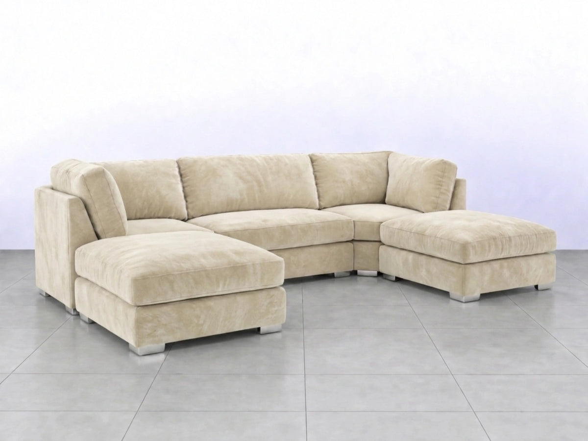 Cream U-shaped cushion by Gamzo Outlet, soft fabric with plush filling, designed for comfortable support and stylish decor.