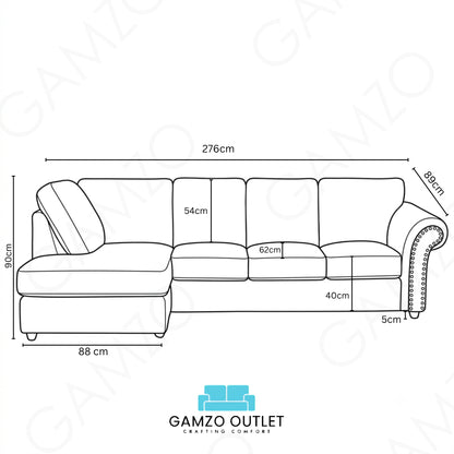 Cream 5 Seater Left hand facing