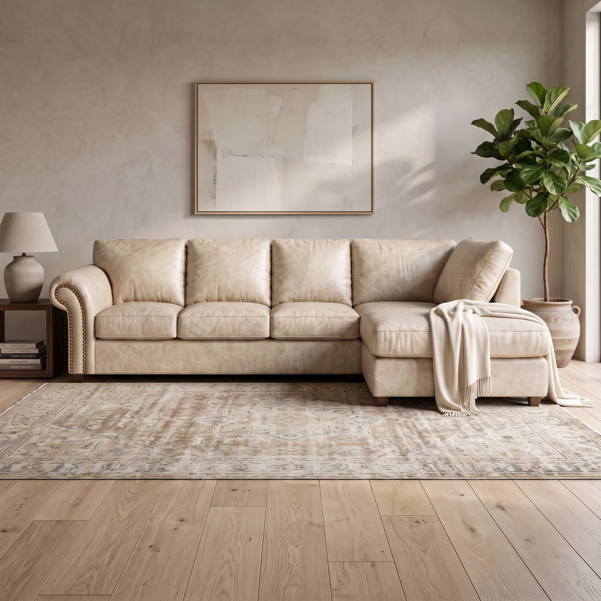 Cream 5 Seater Right hand facing