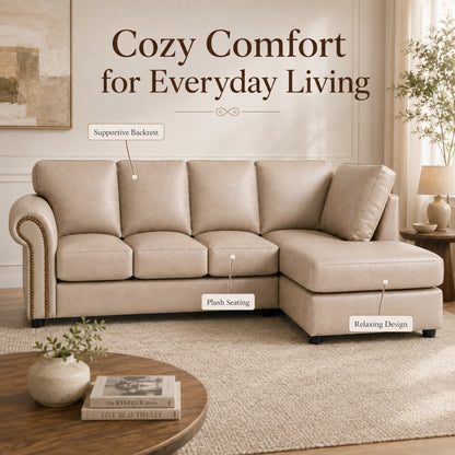 Cream 5 Seater Right  hand facing