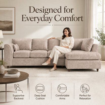 Cream | 5 Seater | Right Hand Facing