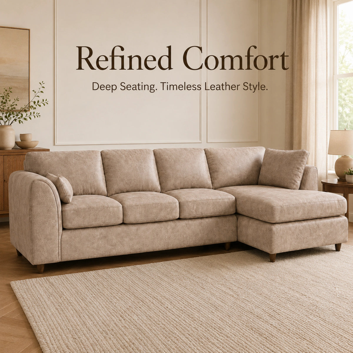Cream | 5 Seater | Right Hand Facing