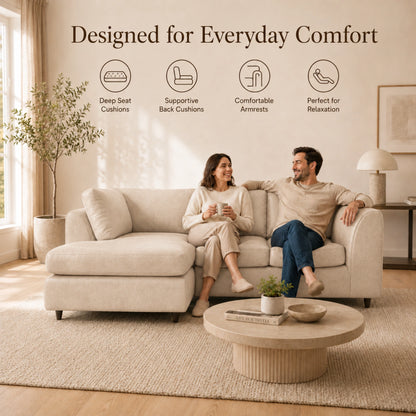 Cream | 4 Seater | Left Hand Facing