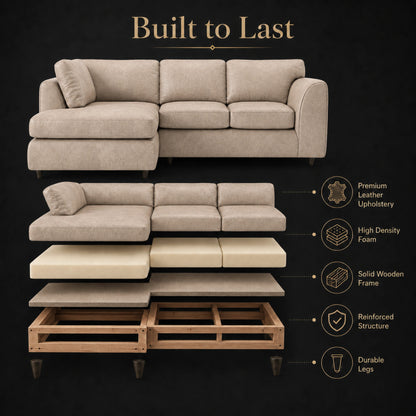 Cream | 4 Seater | Left Hand Facing