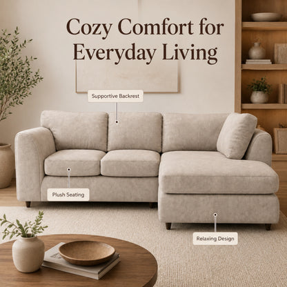 Cream | 4 Seater | Right Hand Facing