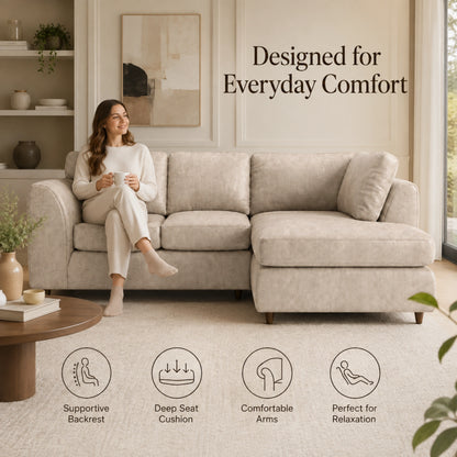 Cream | 4 Seater | Right Hand Facing