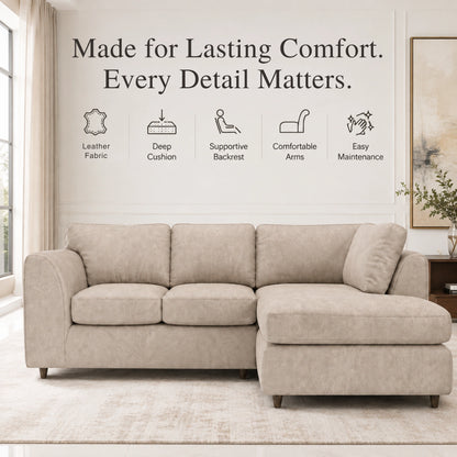 Cream | 4 Seater | Right Hand Facing