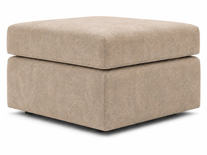 Cream leather footstool from the Dillon full back sofa set by Gamzo Outlet, featuring plush upholstery and stylish design.