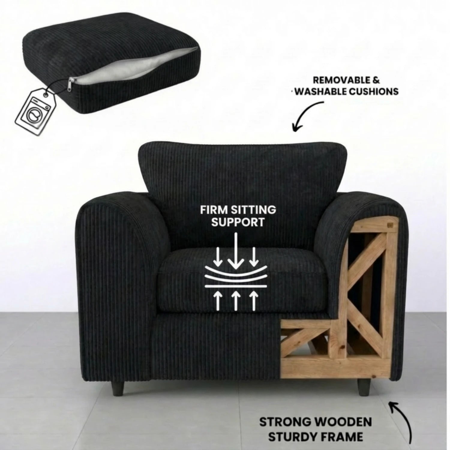 Armchair black