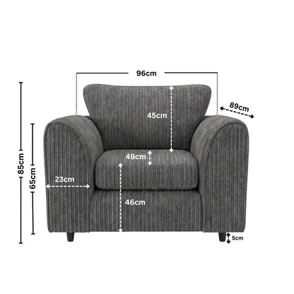 Armchair charcoal grey