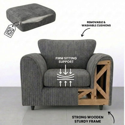 Armchair charcoal grey