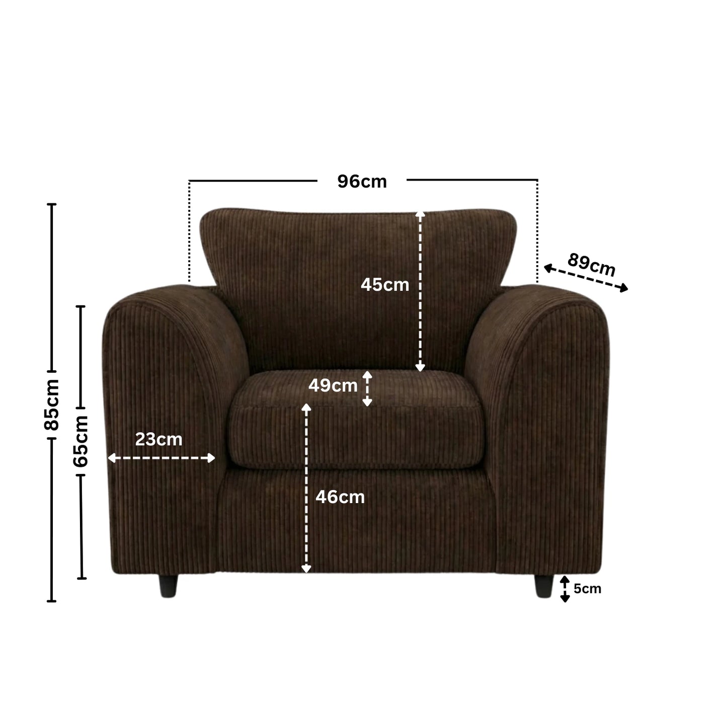 Armchair chocolate brown