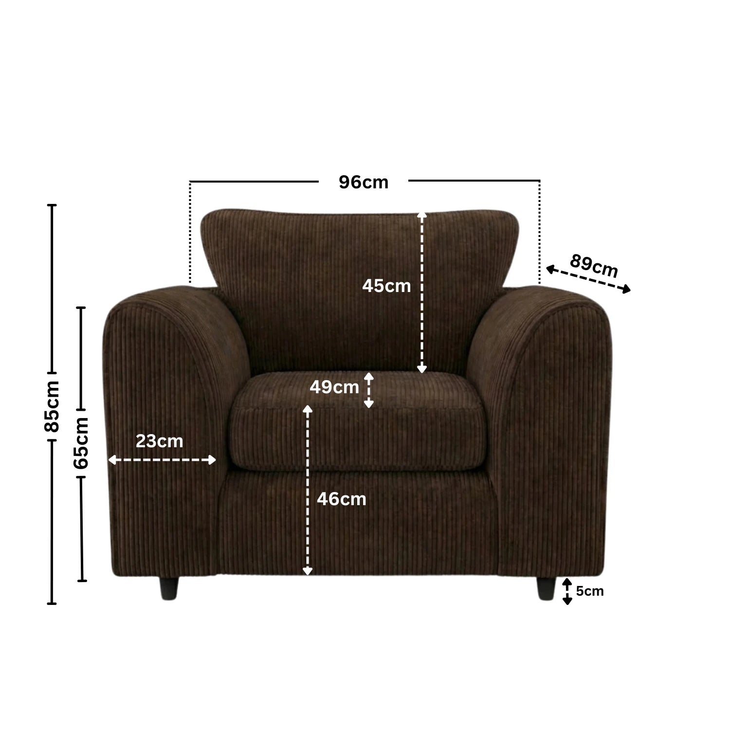 Armchair chocolate brown