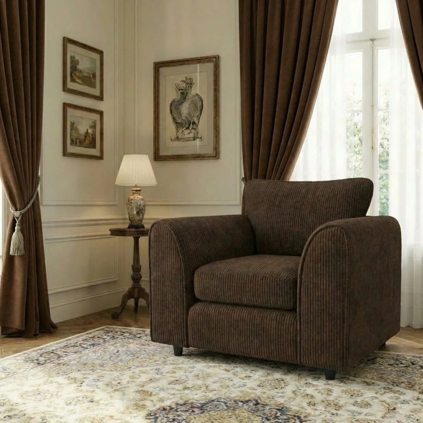 Armchair chocolate brown